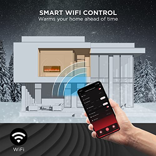 Smart WiFi Infrared Electric Fireplace for Modern Homes